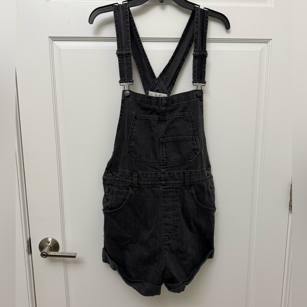 We The Free Charcoal Denim Overalls